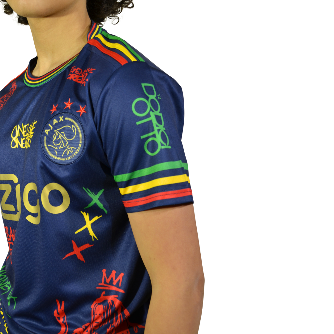 Maillot AJAX Édition Bob Marley Bleu